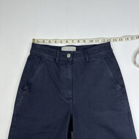 Everlane Women’s Navy Blue The‎ Wide-Leg Pant Minimalist Jean 2/W26/L27 - Picture 7 of 11